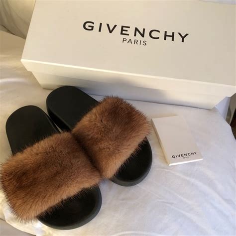 givenchy mink slides yellow